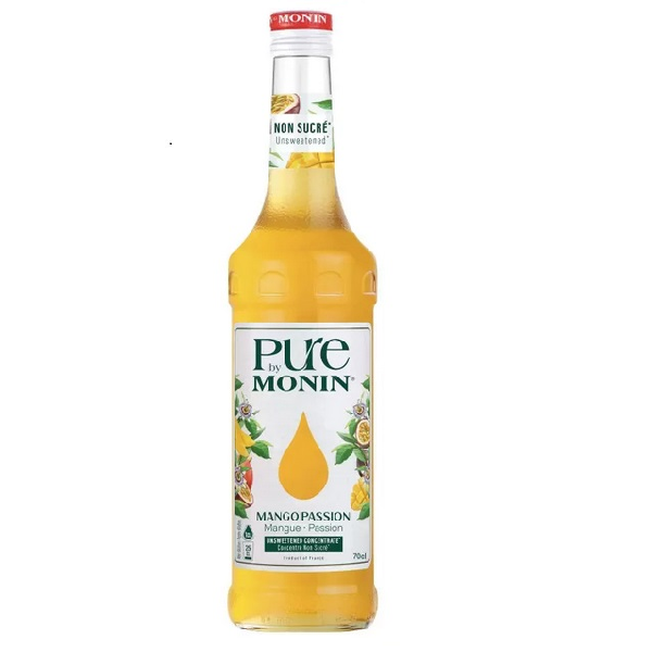 Monin Pure Mango Passion Fles 700 ml (koud water siroop)