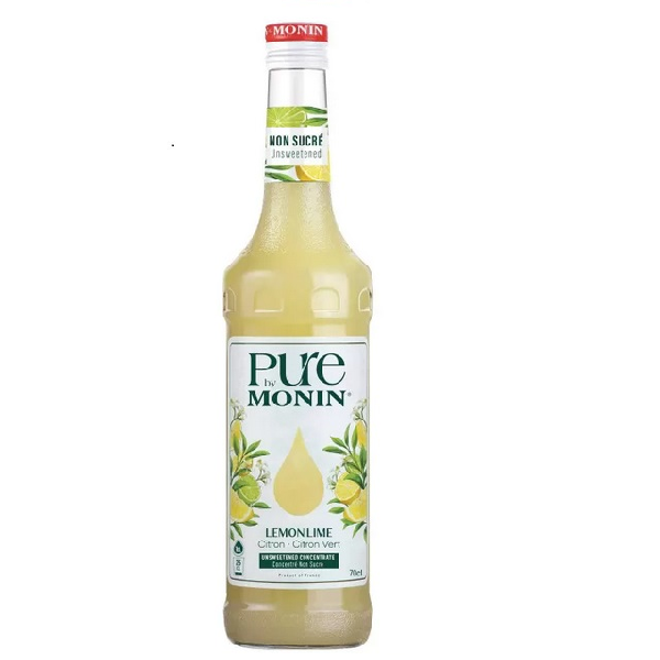 Monin Pure Lemon Lime Fles 700 ml (koud water siroop)
